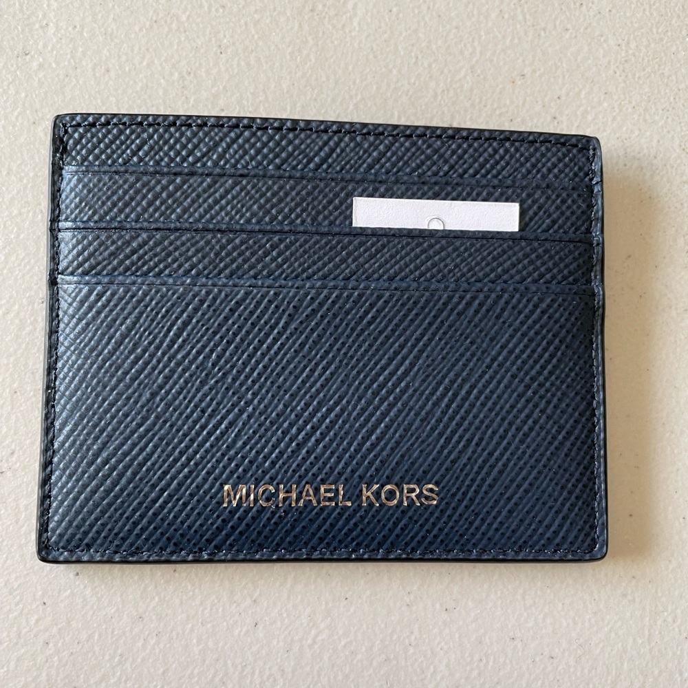 Michael Kors Navy Leather Men’s Card Case!